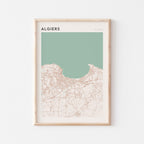 algiers, algeria map poster - image 1