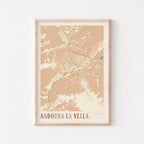 andorra la vella andorra map poster - image 1