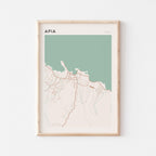 apia, samoa map poster - image 1