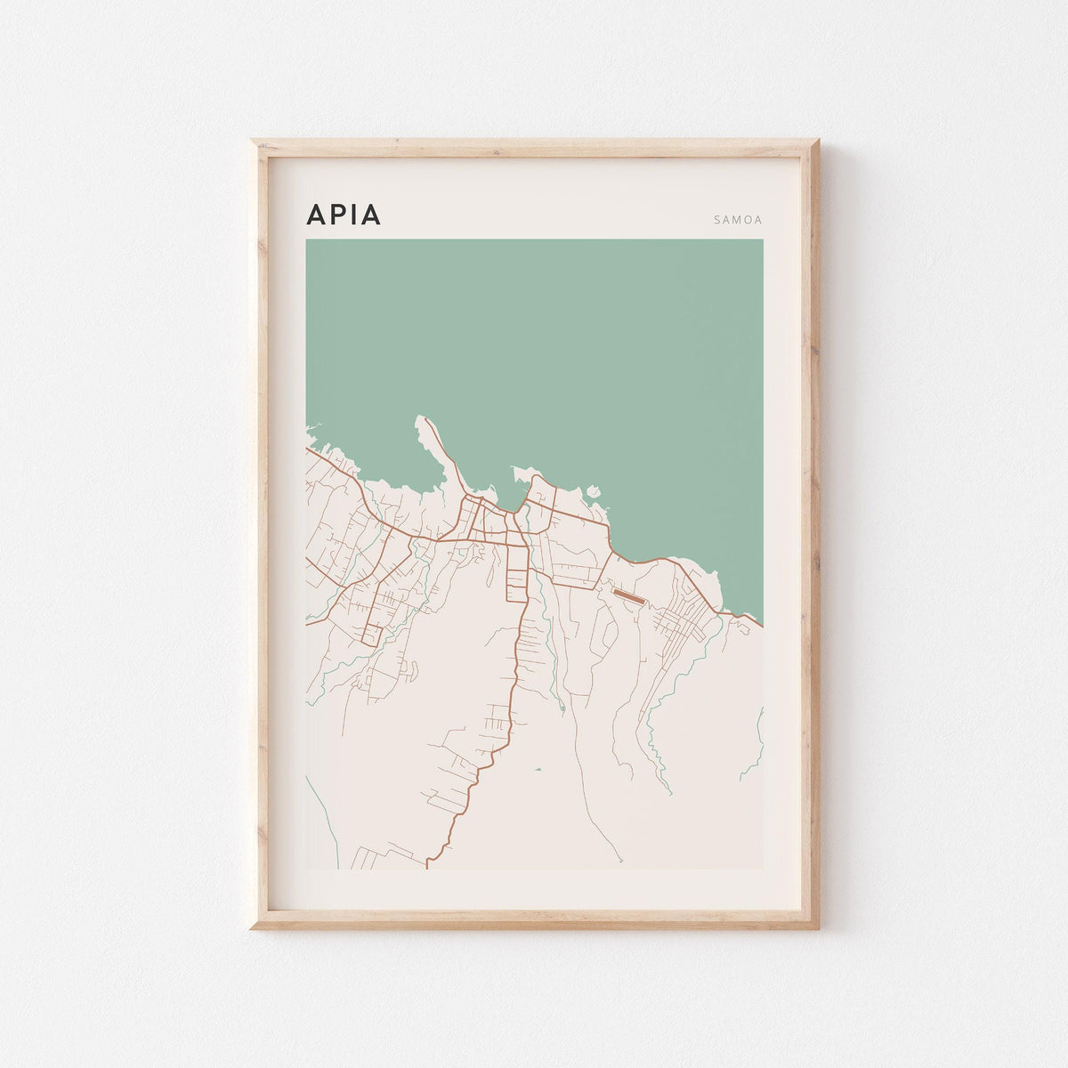 apia, samoa map poster - image 1