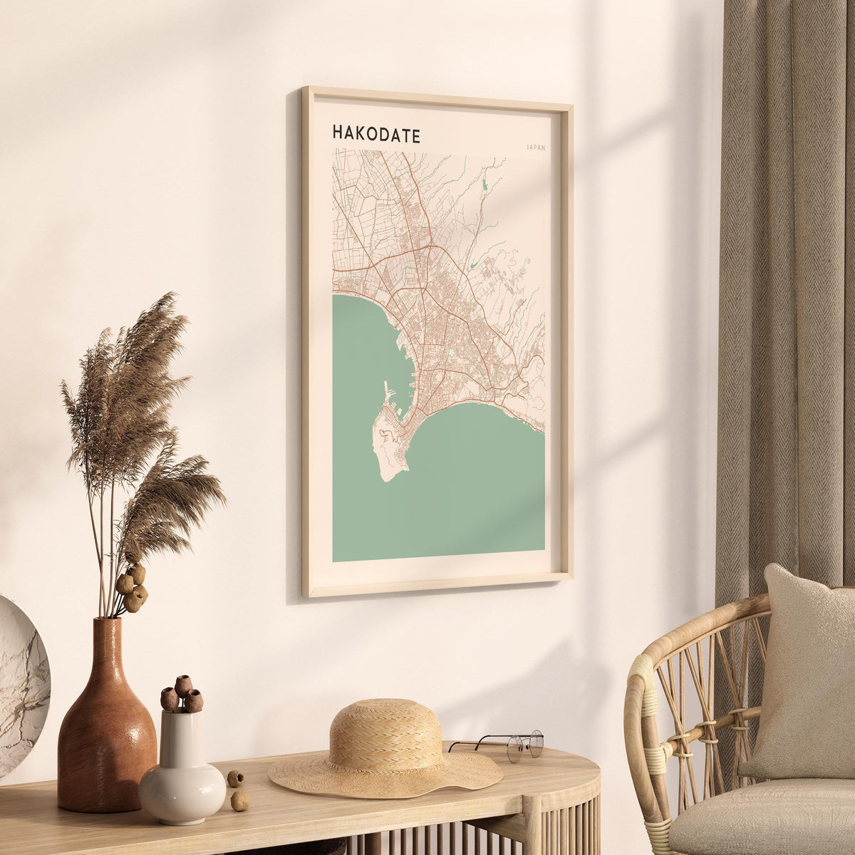 hakodate, japan map poster - image 2