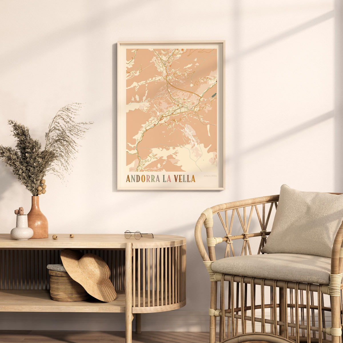 andorra la vella andorra map poster - image 3