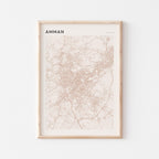 amman, jordan map poster - image 1
