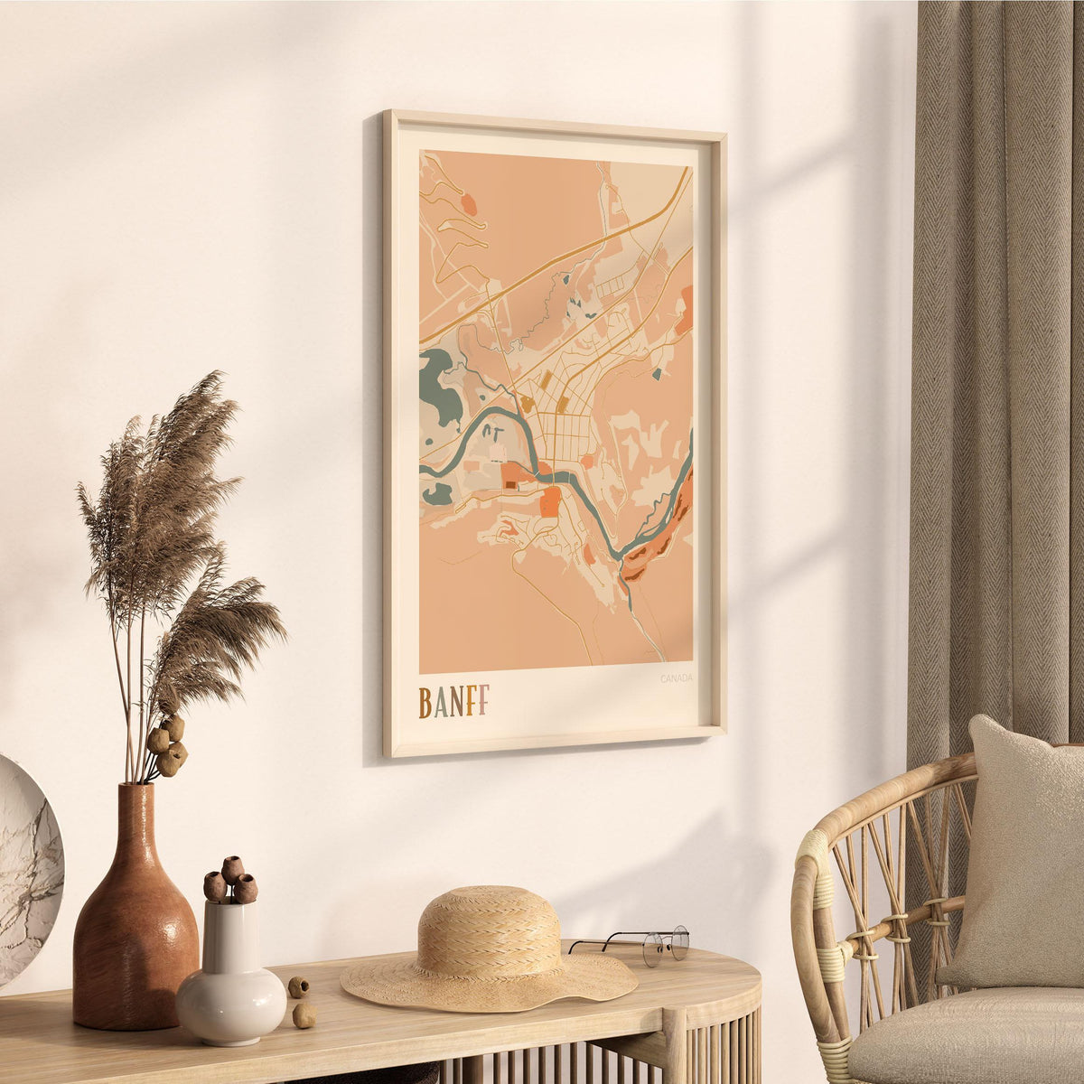 banff, alberta map poster - image 2