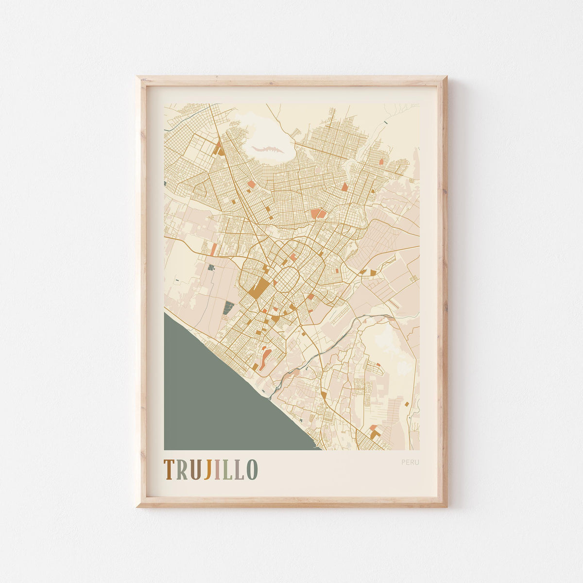 trujillo, peru map poster - image 1