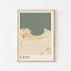 algiers, algeria map poster - image 1