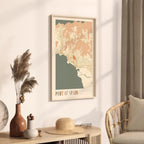 port of spain, trinidad and tobago map poster - image 2