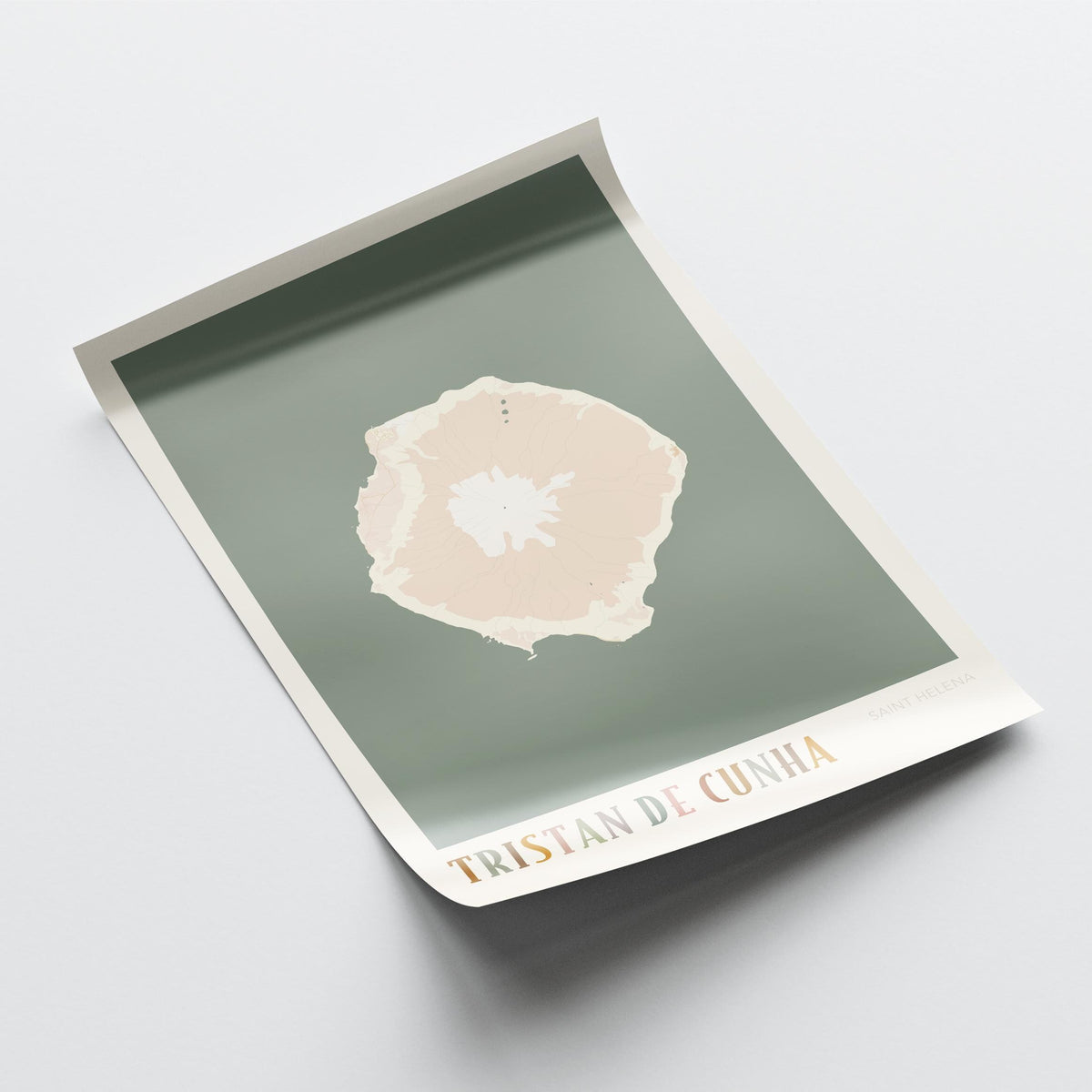 tristan de cunha, saint helena map poster - image 4