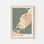 vladivostok russia map poster - image 1