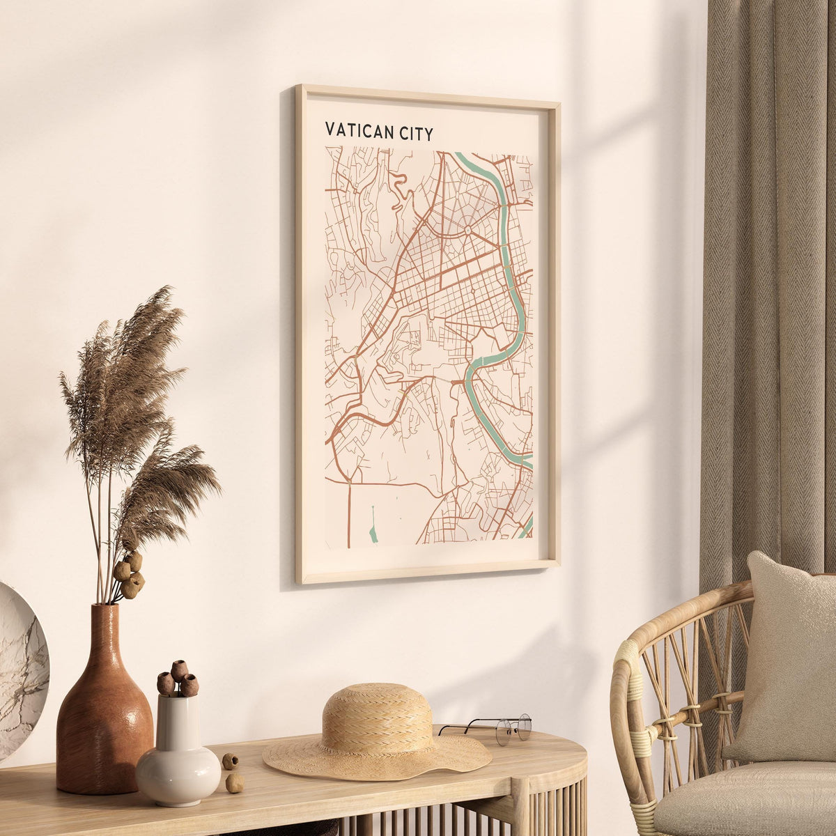vatican city italy map poster - image 2