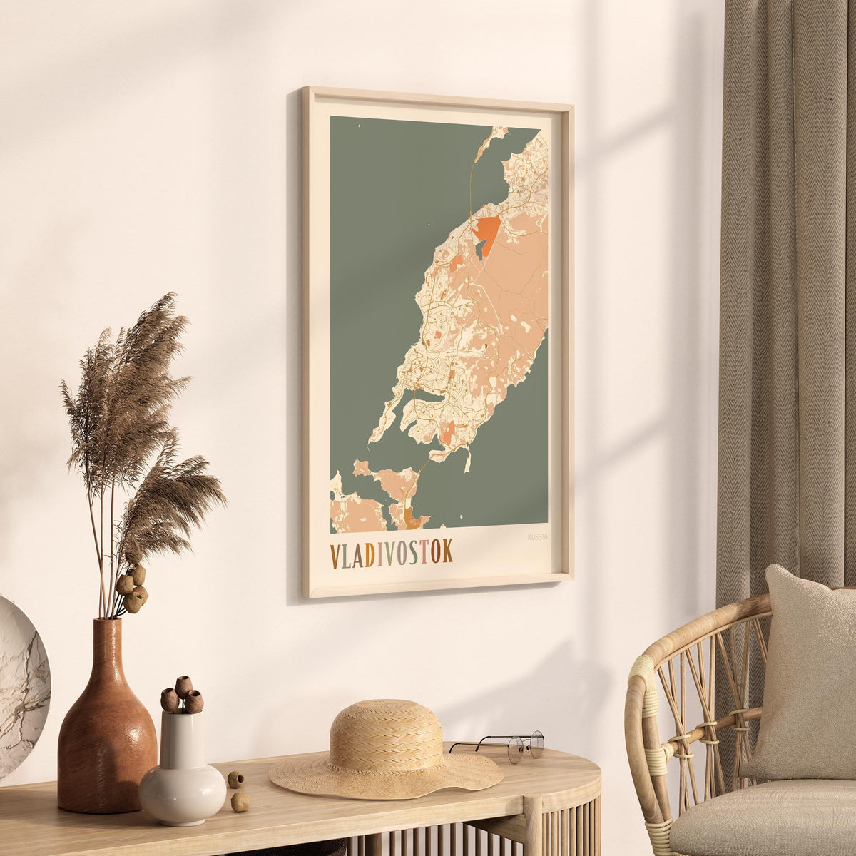 vladivostok russia map poster - image 2
