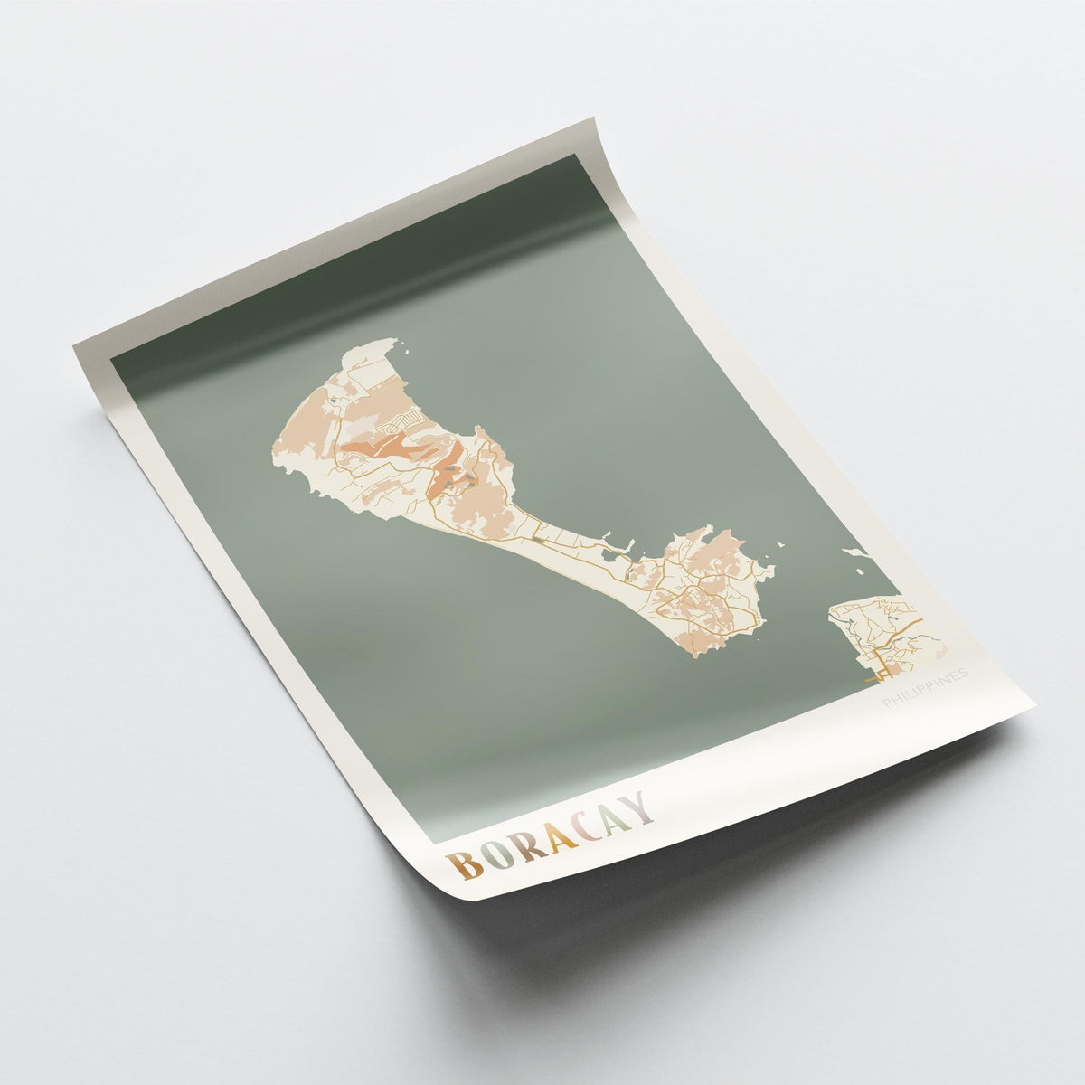 boracay, philippines map poster - image 4