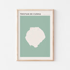 tristan de cunha, united kingdom map poster - image 1