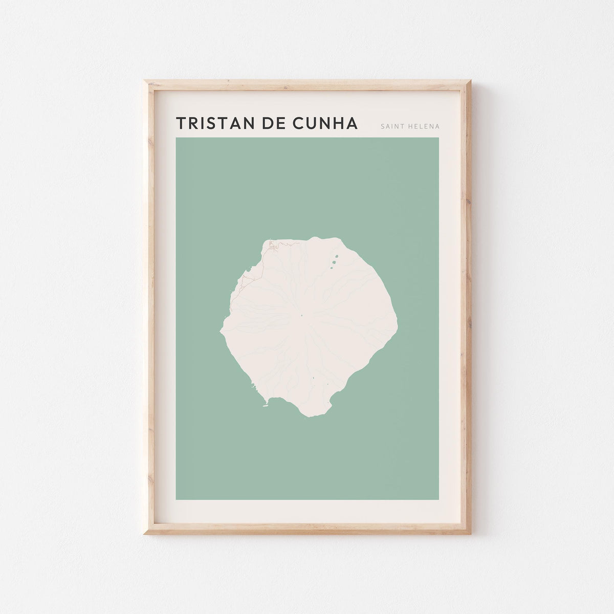 tristan de cunha, united kingdom map poster - image 1
