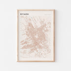 riyadh, saudi arabia map poster - image 1
