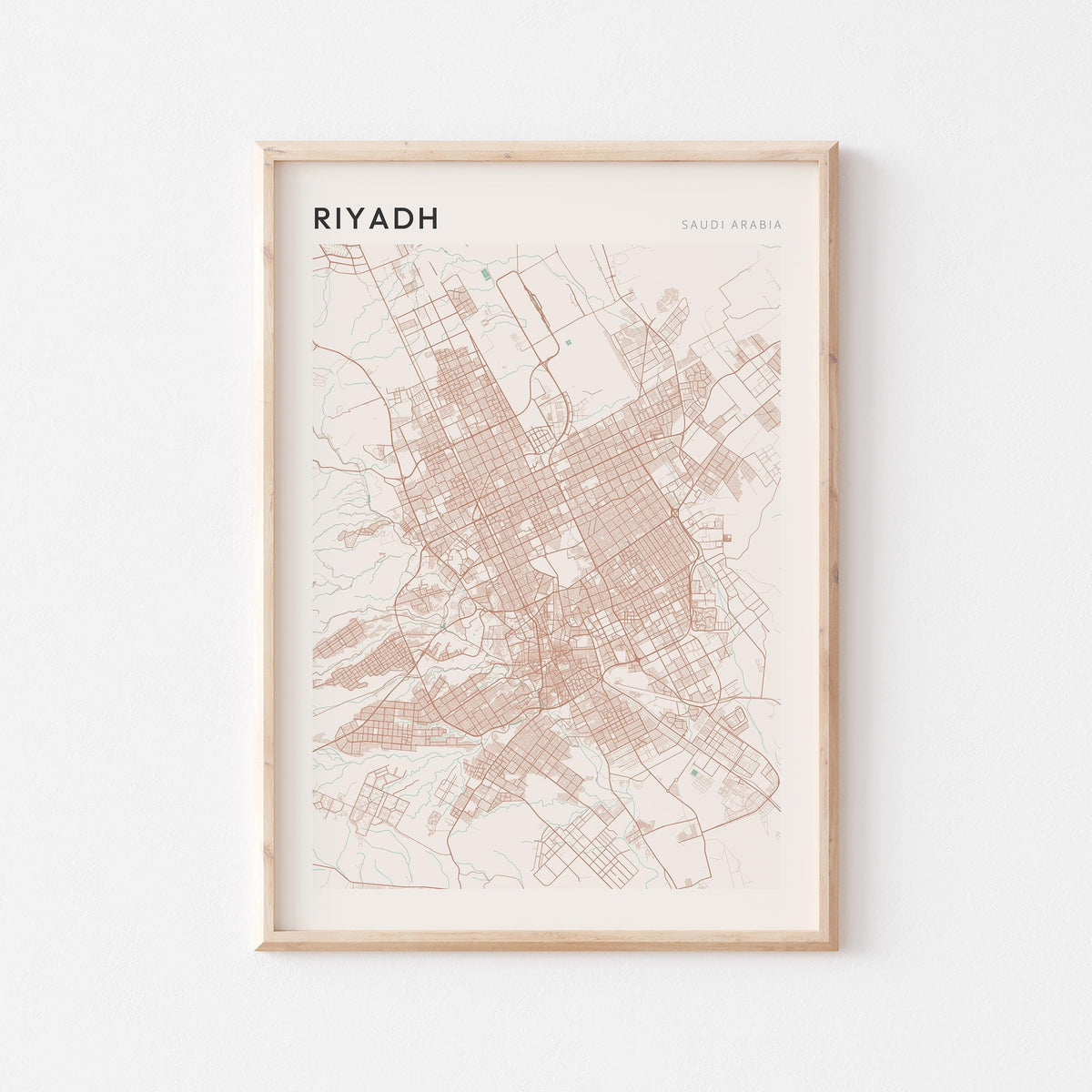 riyadh, saudi arabia map poster - image 1