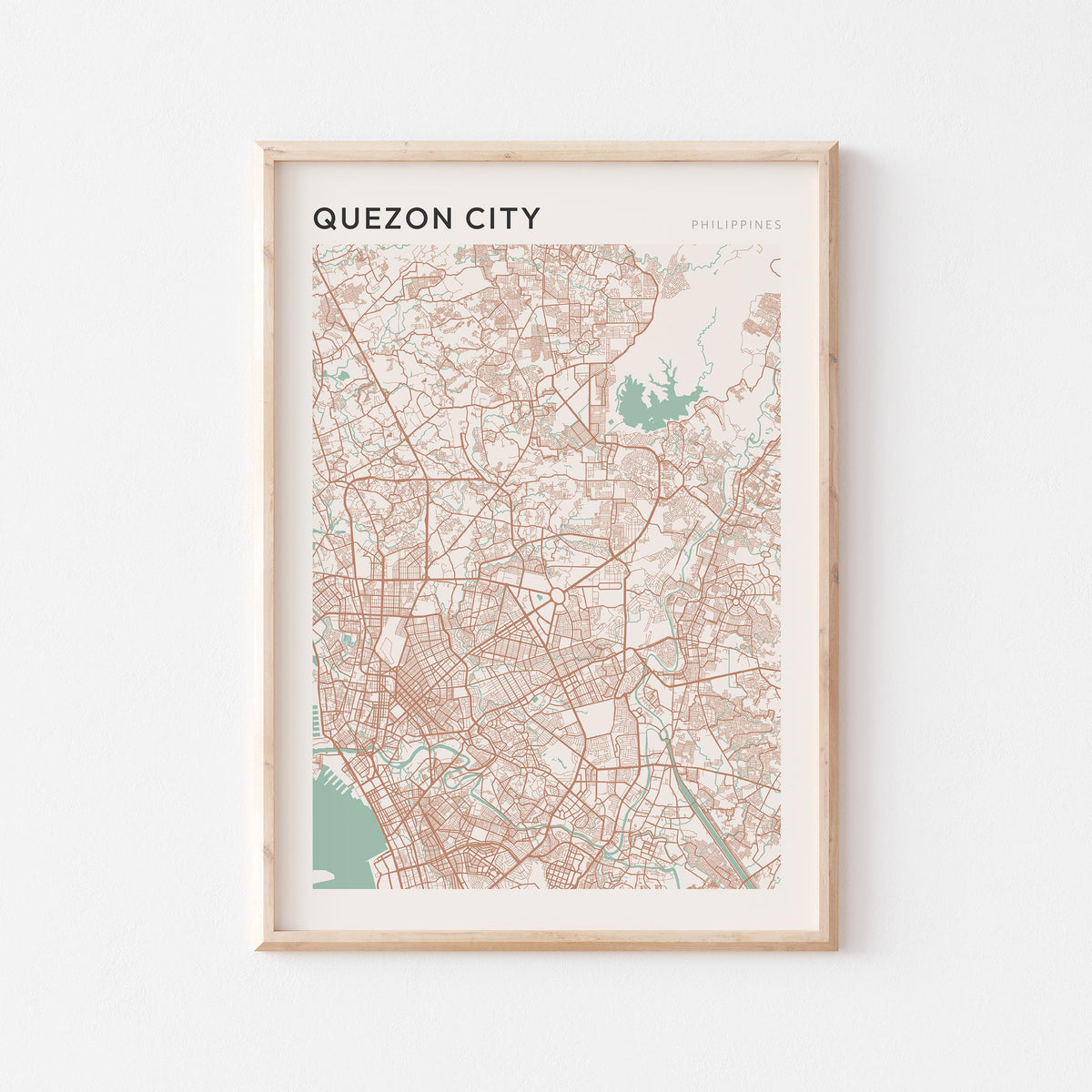 quezon city, philippines map poster - image 1