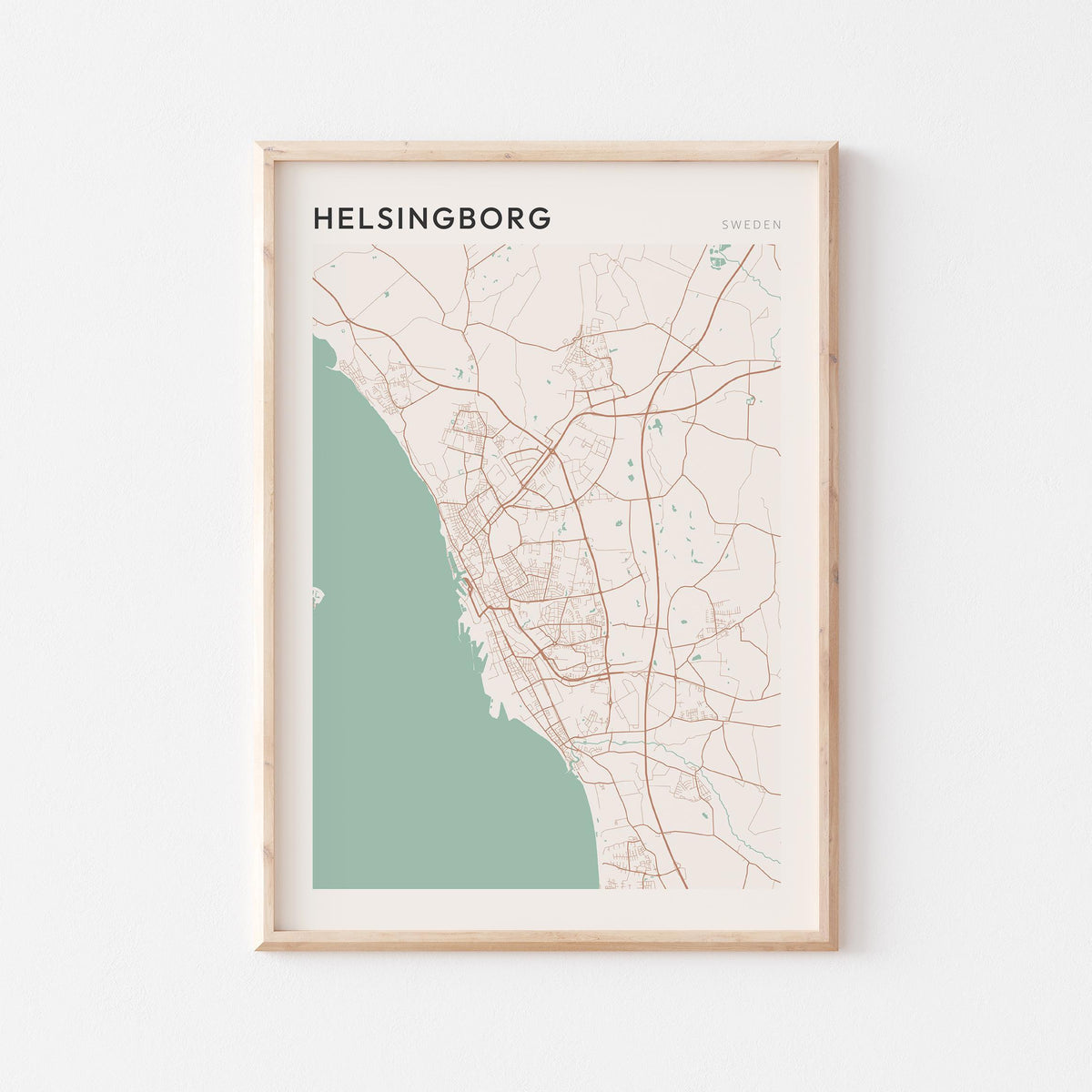 helsingborg sweden map poster - image 1