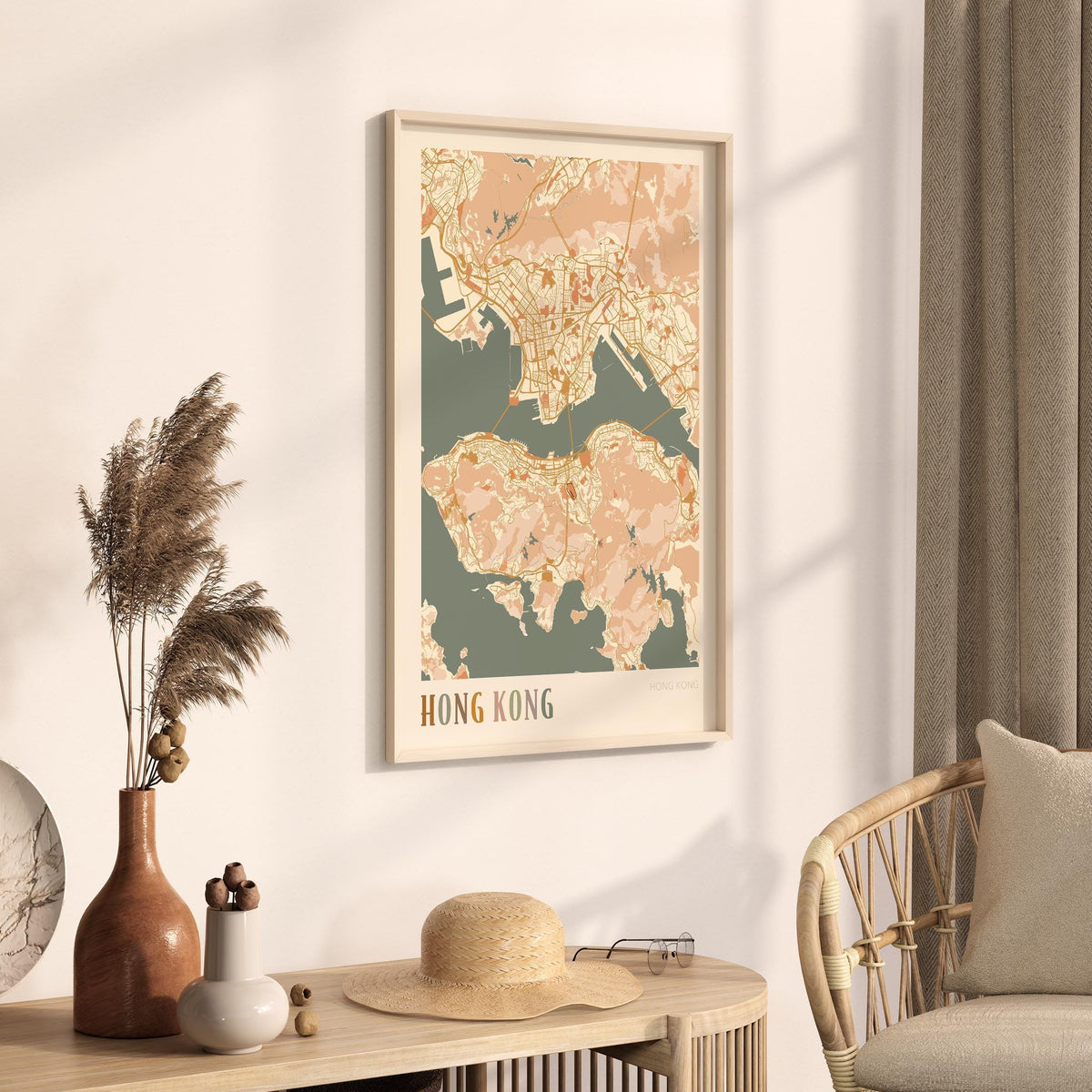 hong kong, china map poster - image 2