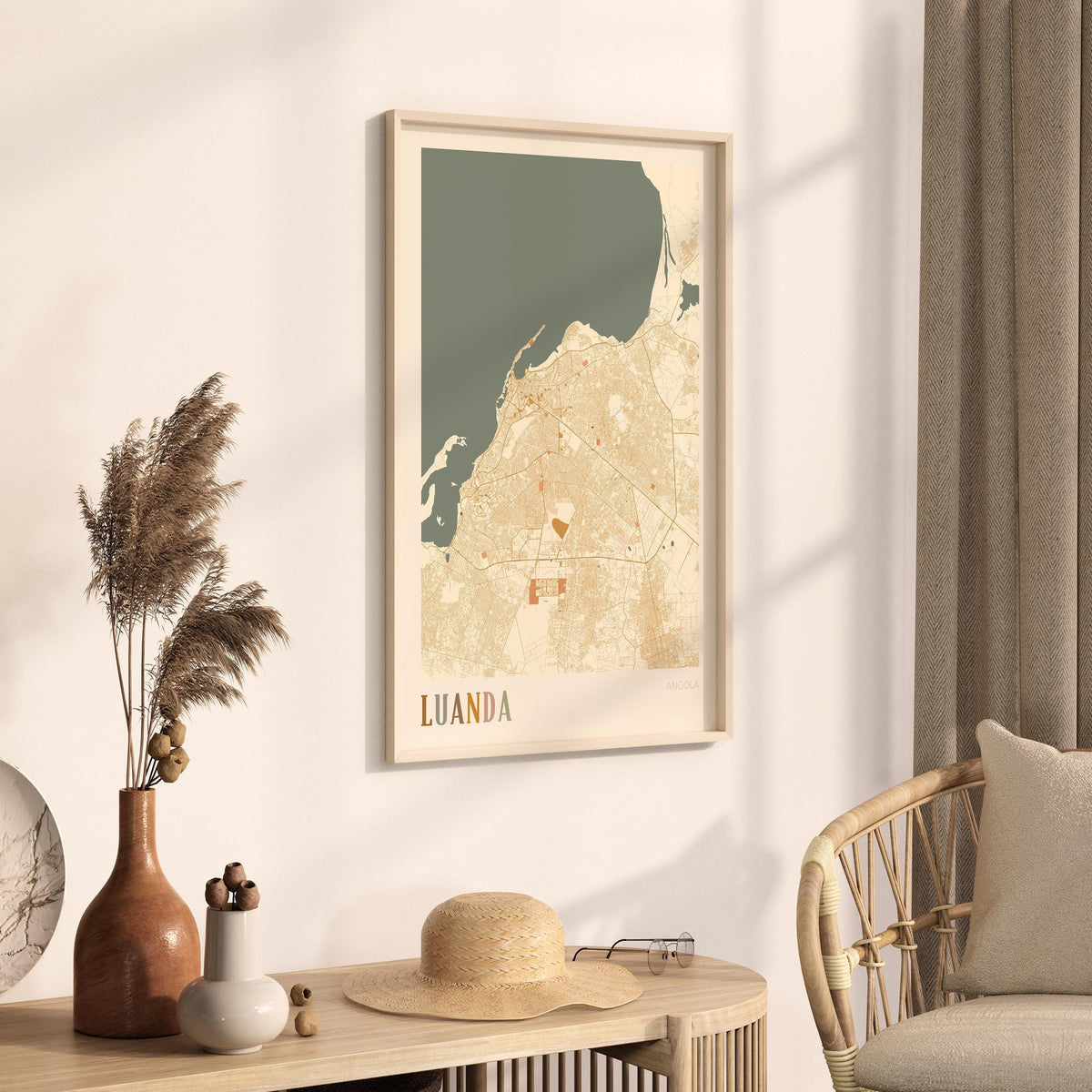luanda, angola map poster - image 2