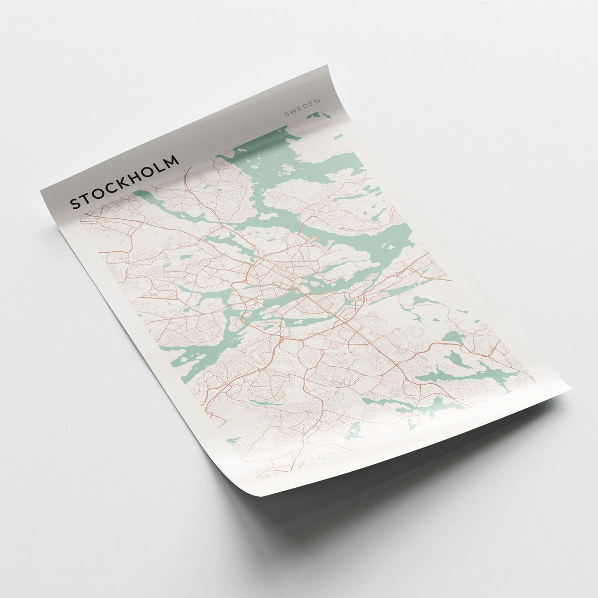 stockholm sweden map poster - image 3