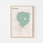 rotorua, new zealand map poster - image 1