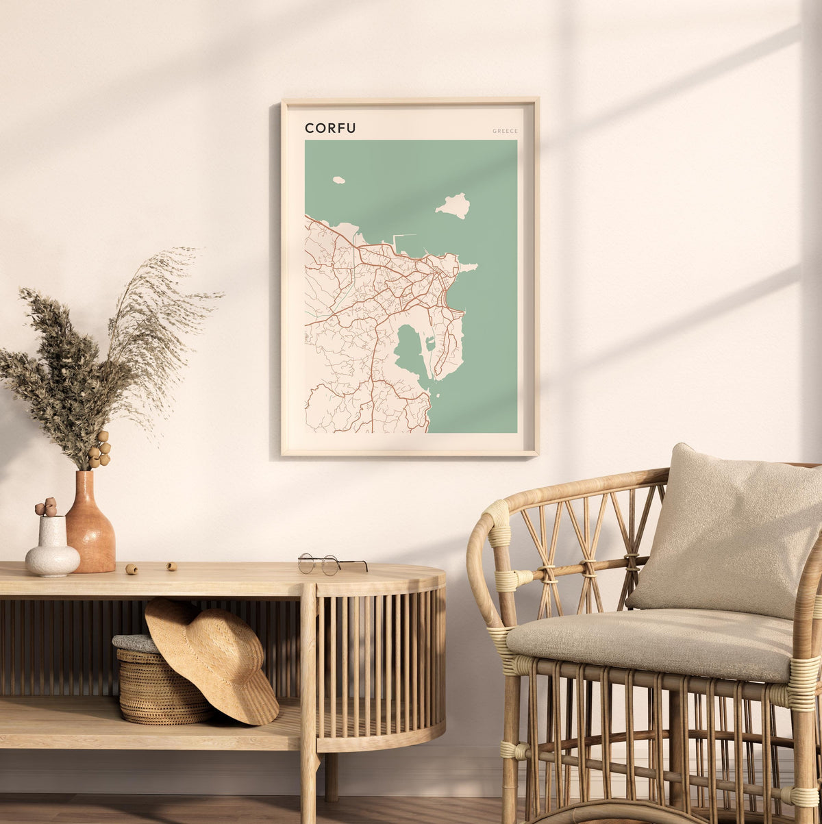 corfu greece map poster - image 3