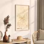 damascus, syria map poster - image 2