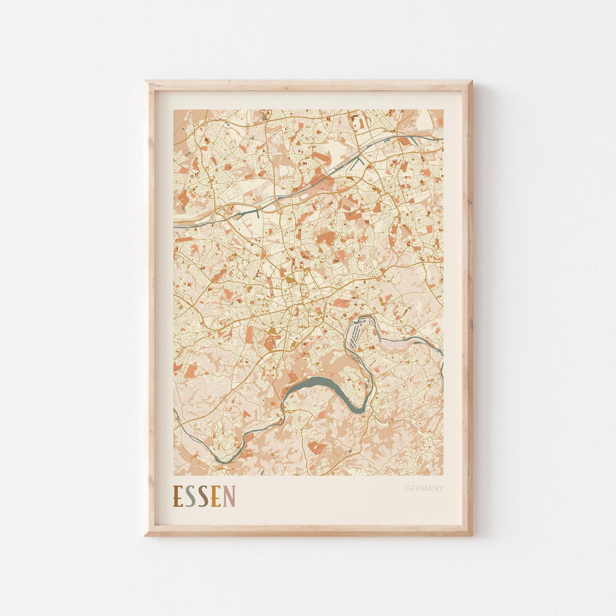 essen germany map poster - image 1