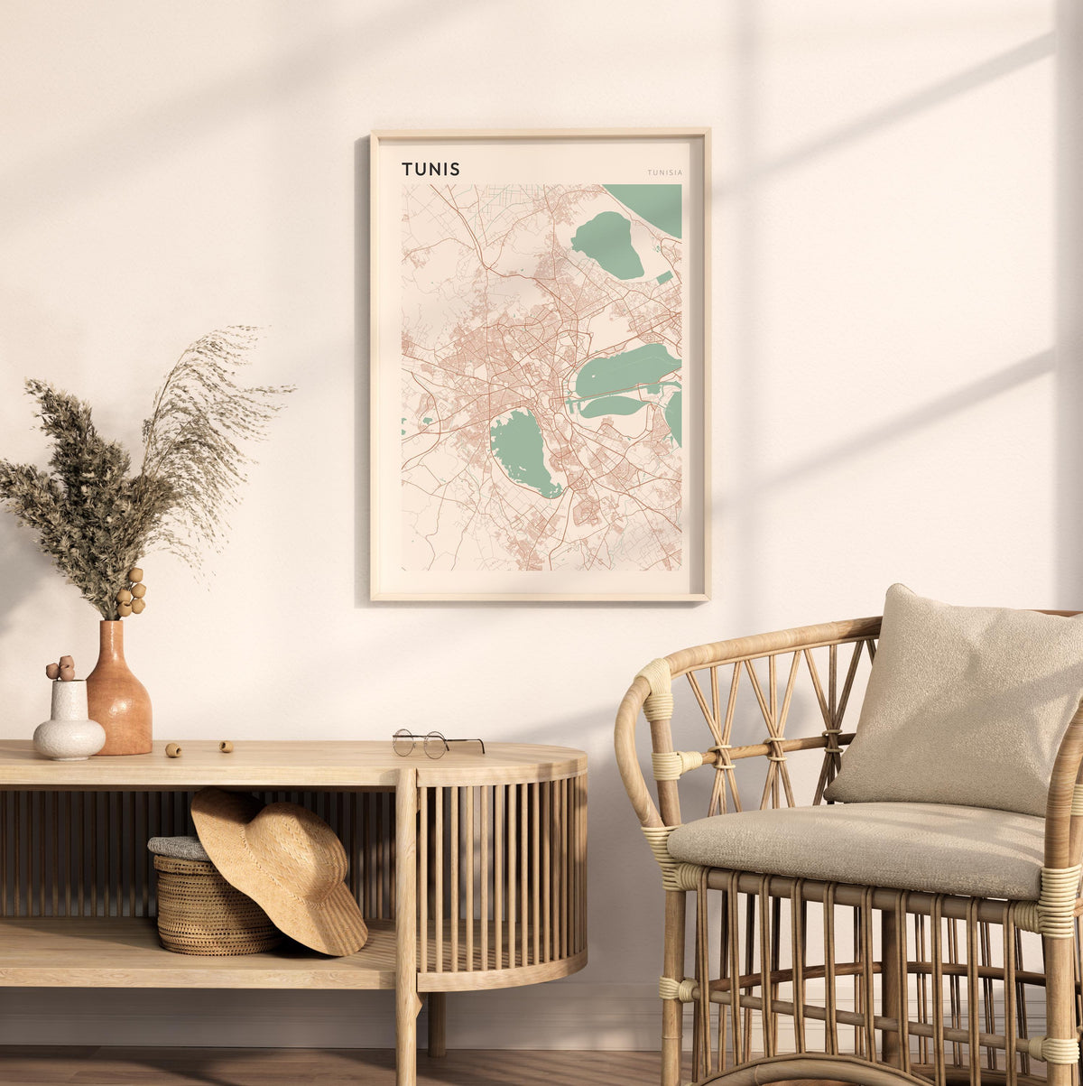 tunis, tunisia map poster - image 3