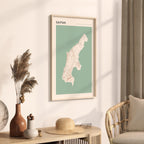 saipan, northern mariana islands map poster - image 2