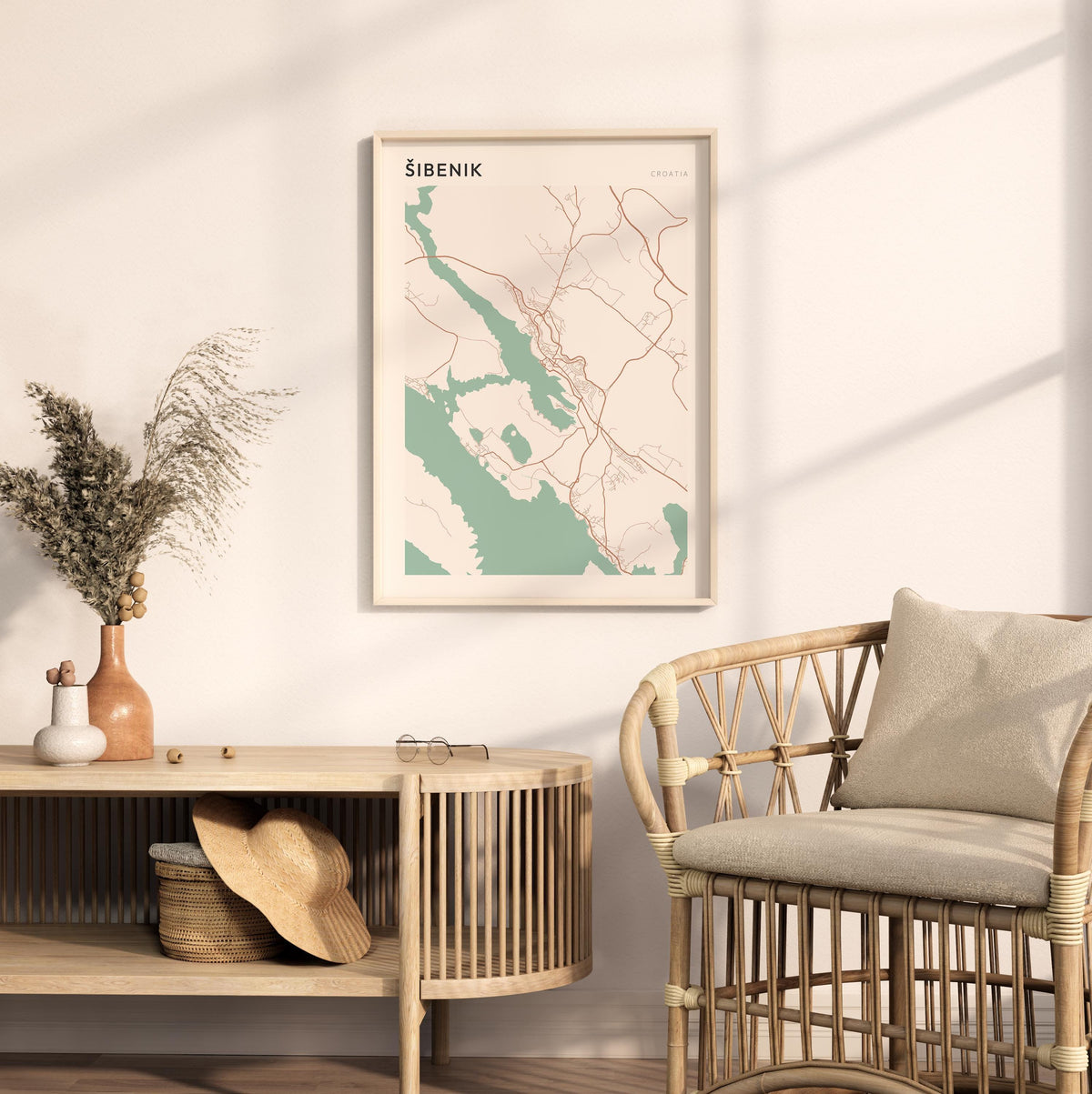 sibenik croatia map poster - image 3