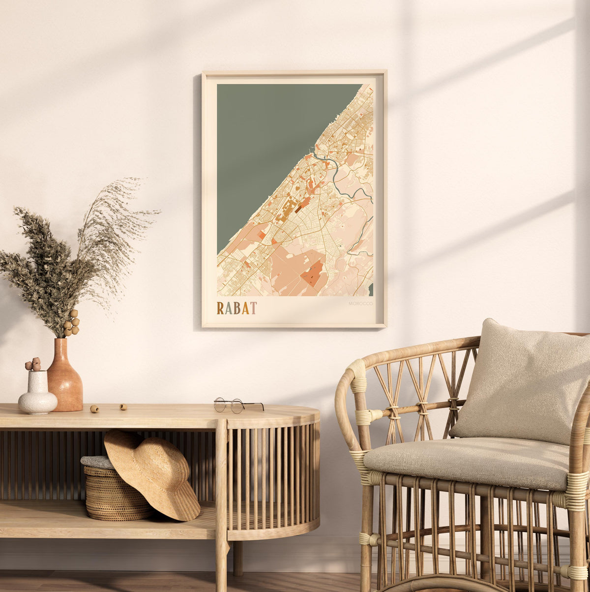 rabat, morocco map poster - image 3