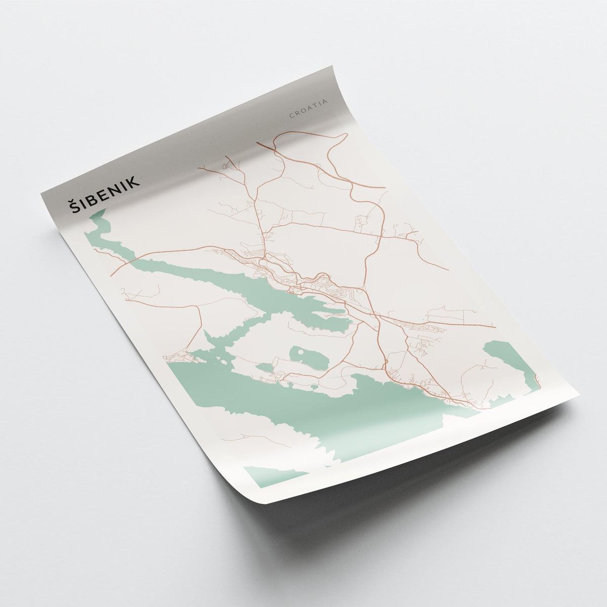 sibenik croatia map poster - image 4