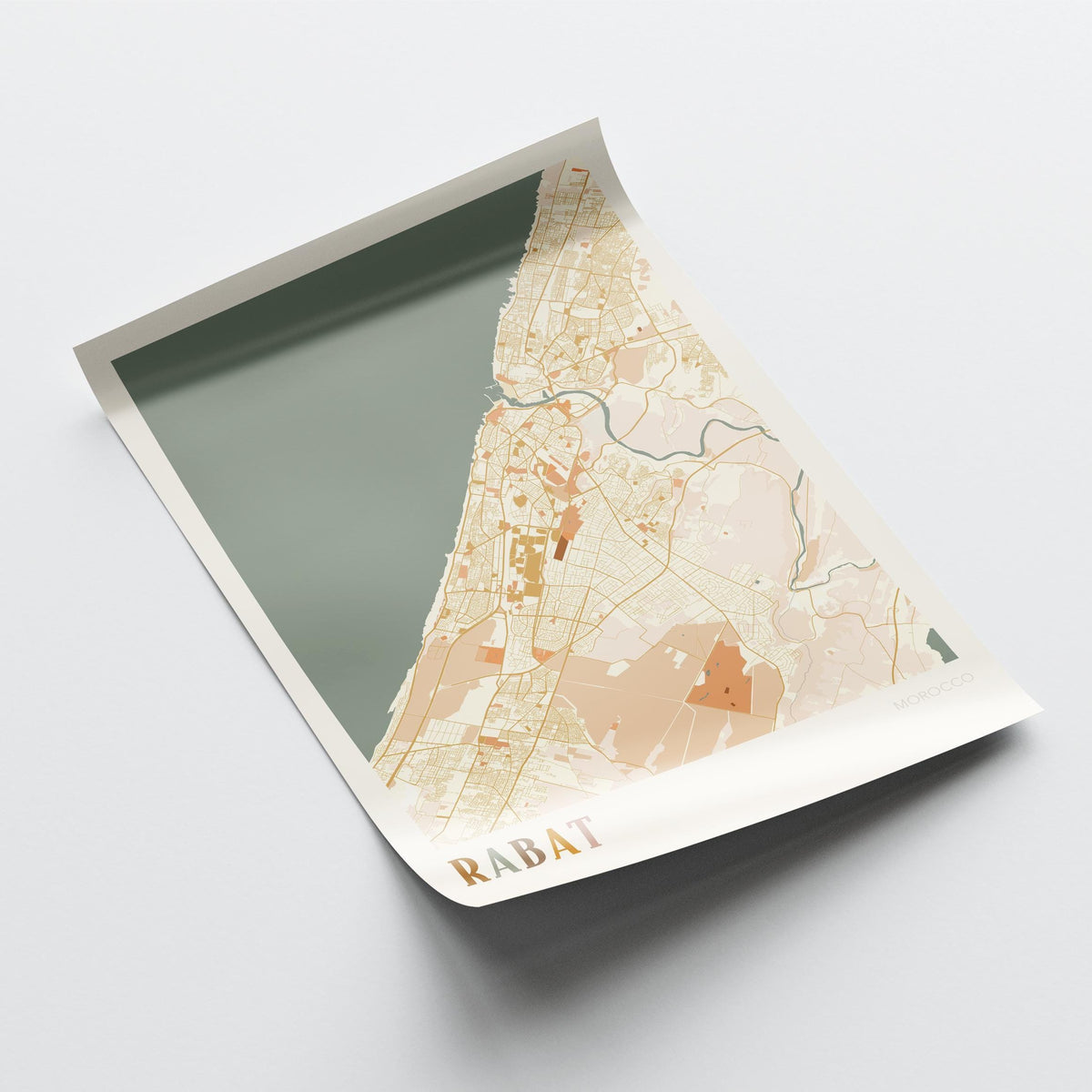 rabat, morocco map poster - image 4