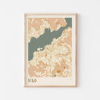 vigo spain map poster - image 1