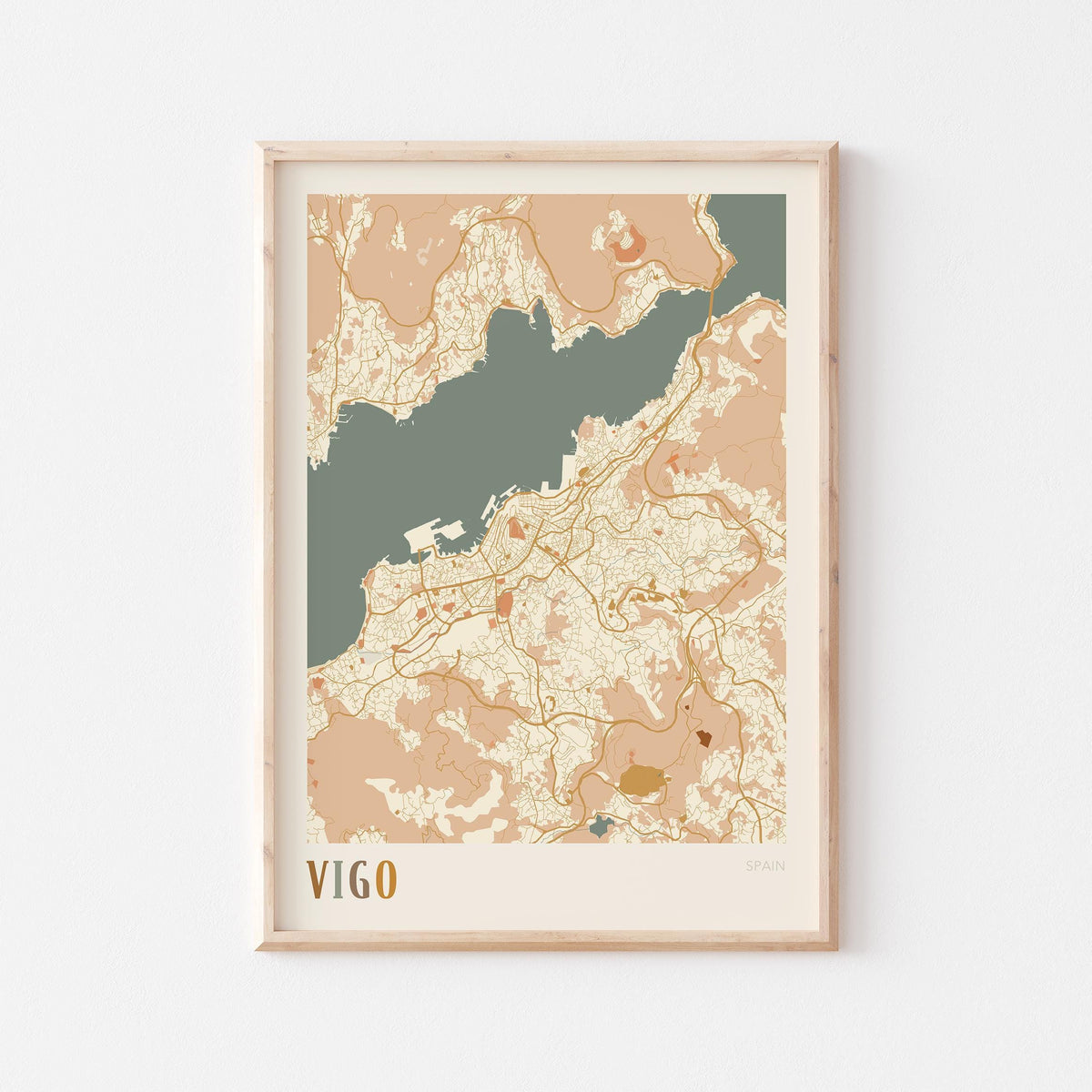 vigo spain map poster - image 1