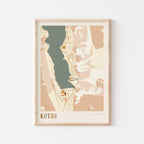 kotor montenegro map poster - image 1