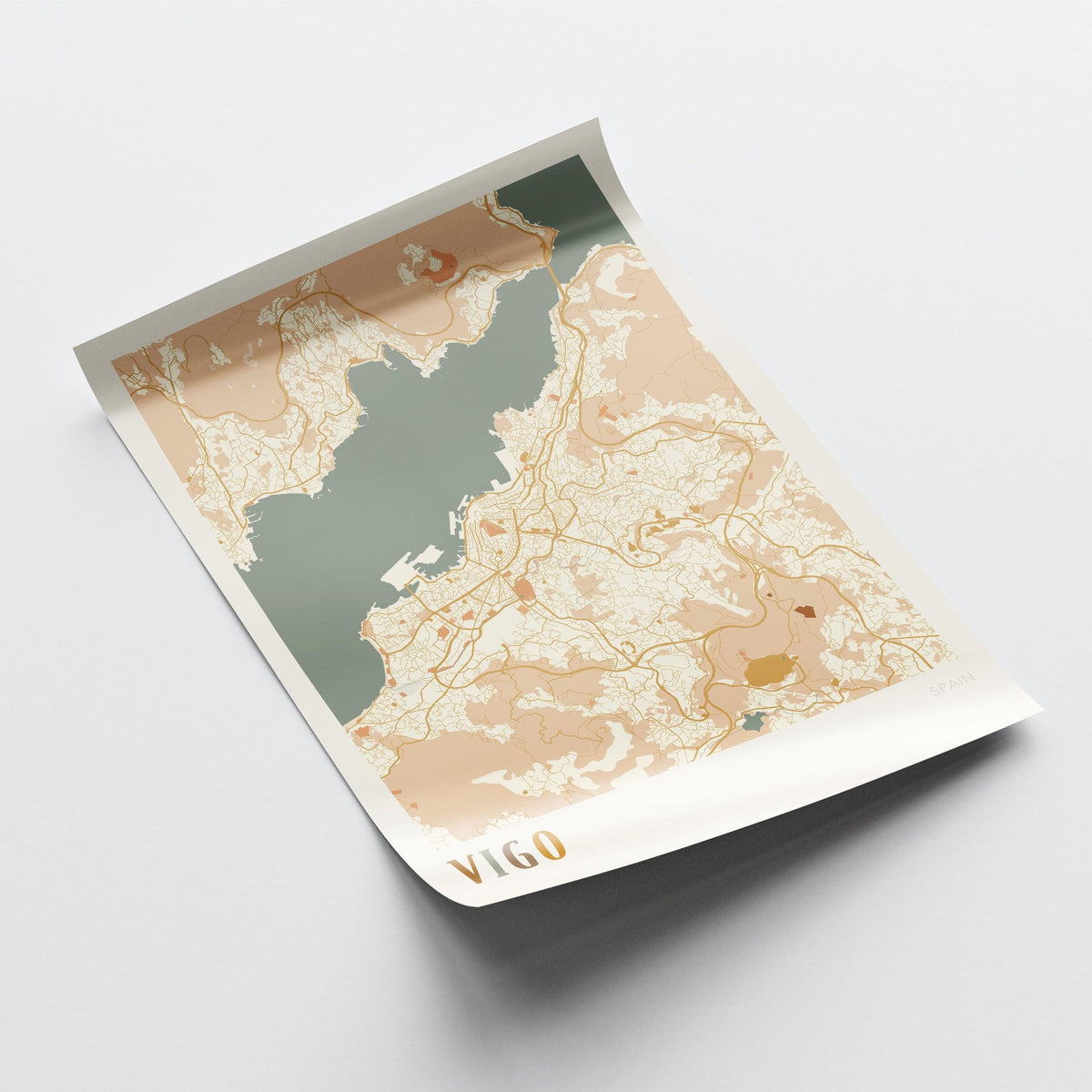 vigo spain map poster - image 4