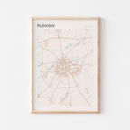 plovdiv bulgaria map poster - image 1