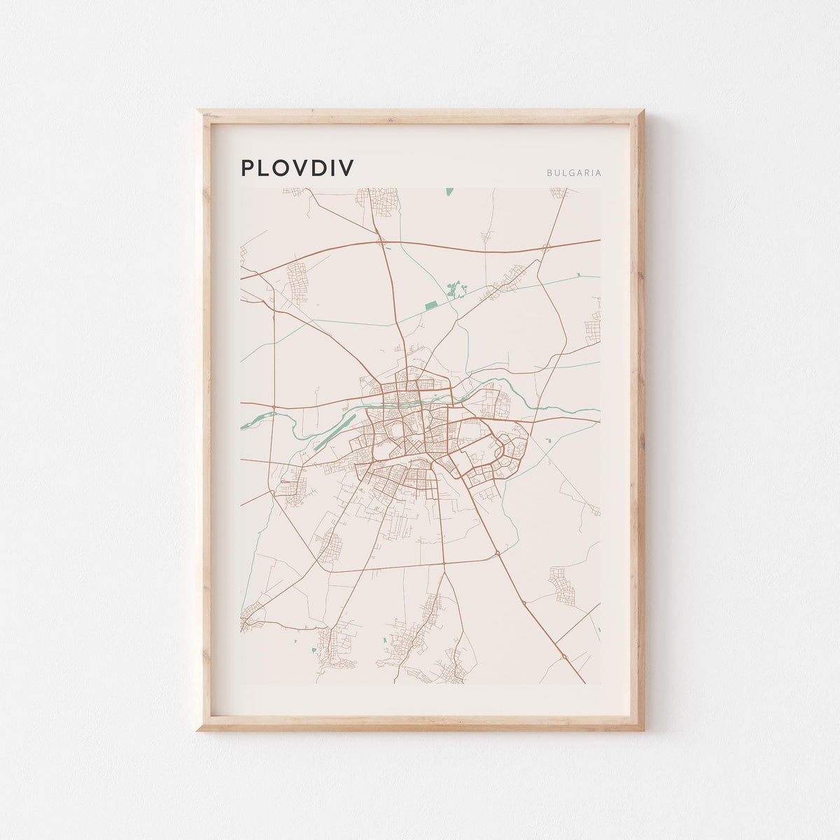 plovdiv bulgaria map poster - image 1