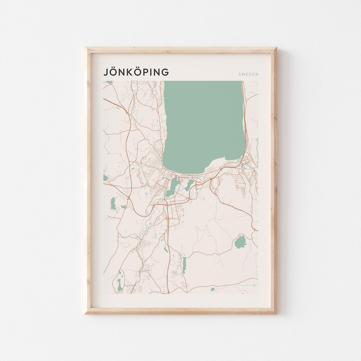 jonkoping sweden map poster - image 1