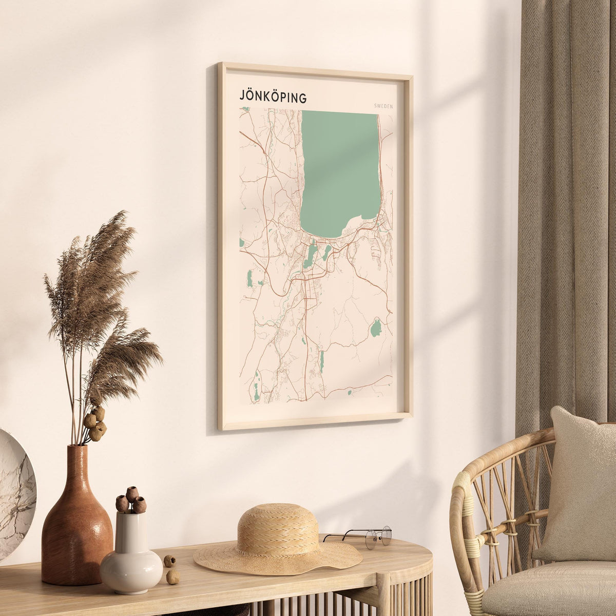 jonkoping sweden map poster - image 2