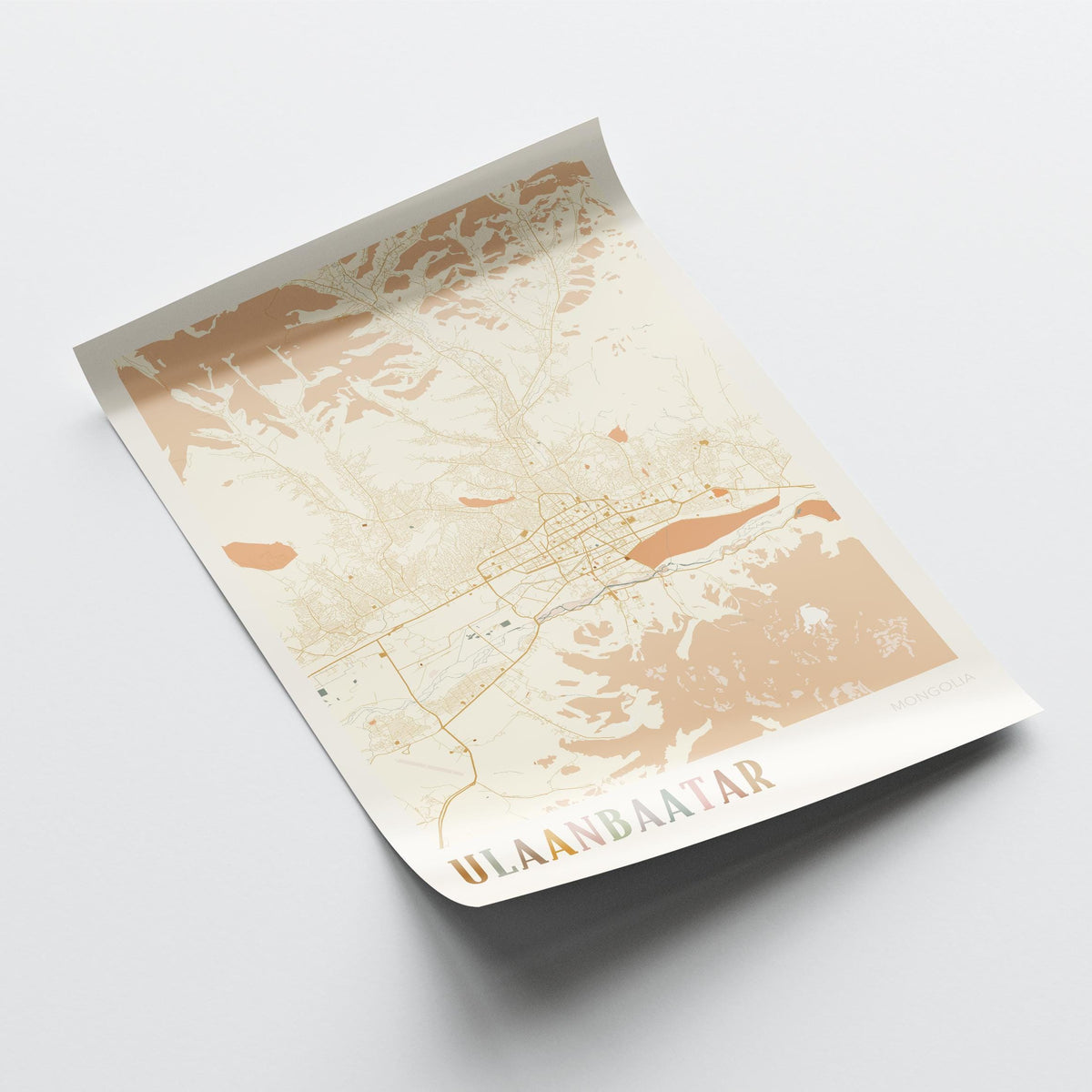 ulaanbaatar, mongolia map poster - image 4