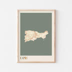 capri italy map poster - image 1