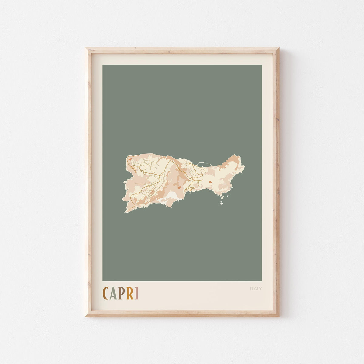 capri italy map poster - image 1