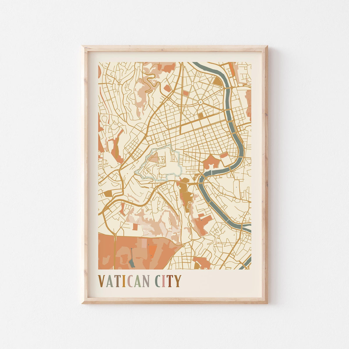 vatican city italy map poster - image 1