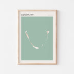 addu city, maldives map poster - image 1