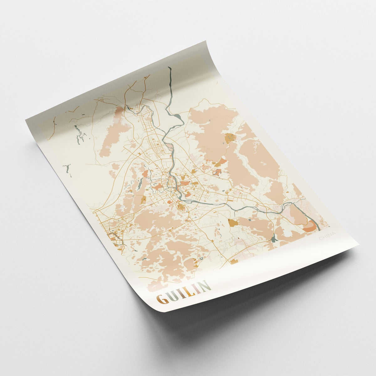 guilin, china map poster - image 4