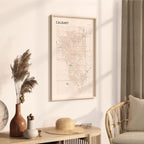calgary, alberta map poster - image 2